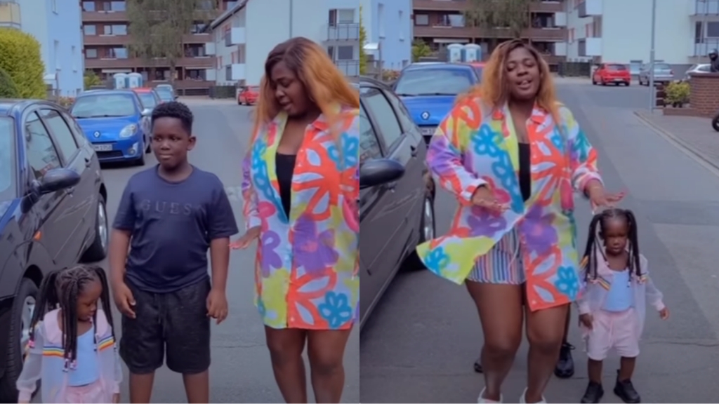 East Lagon landlady, Tracy Boakye joins “Buga” dance challenge with her&nbsp;children